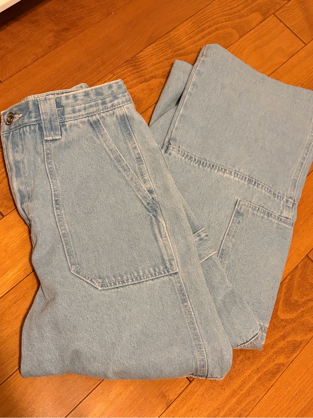 Ardene Light Blue High-Rise Cargo Pants